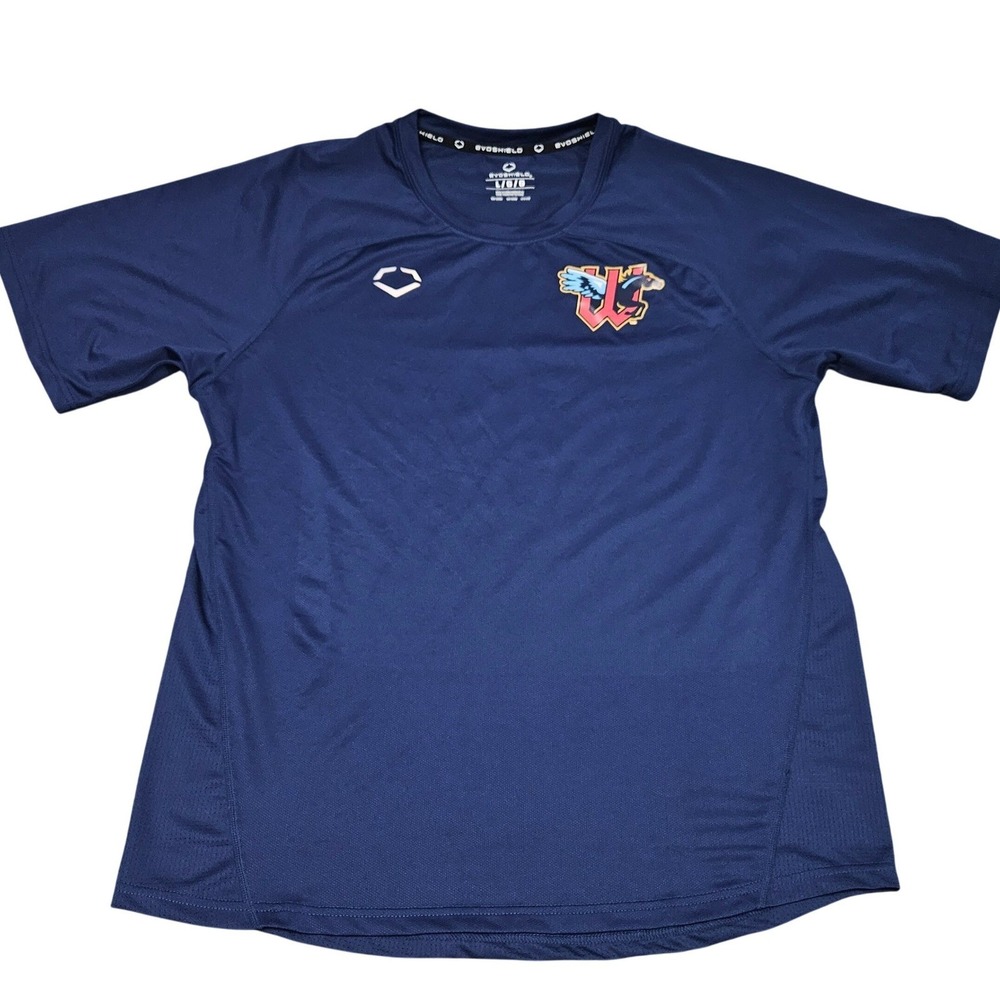 Wichita Wind Surge Evoshield TShirt Mens L Navy Blue MiILB Performance Athletic